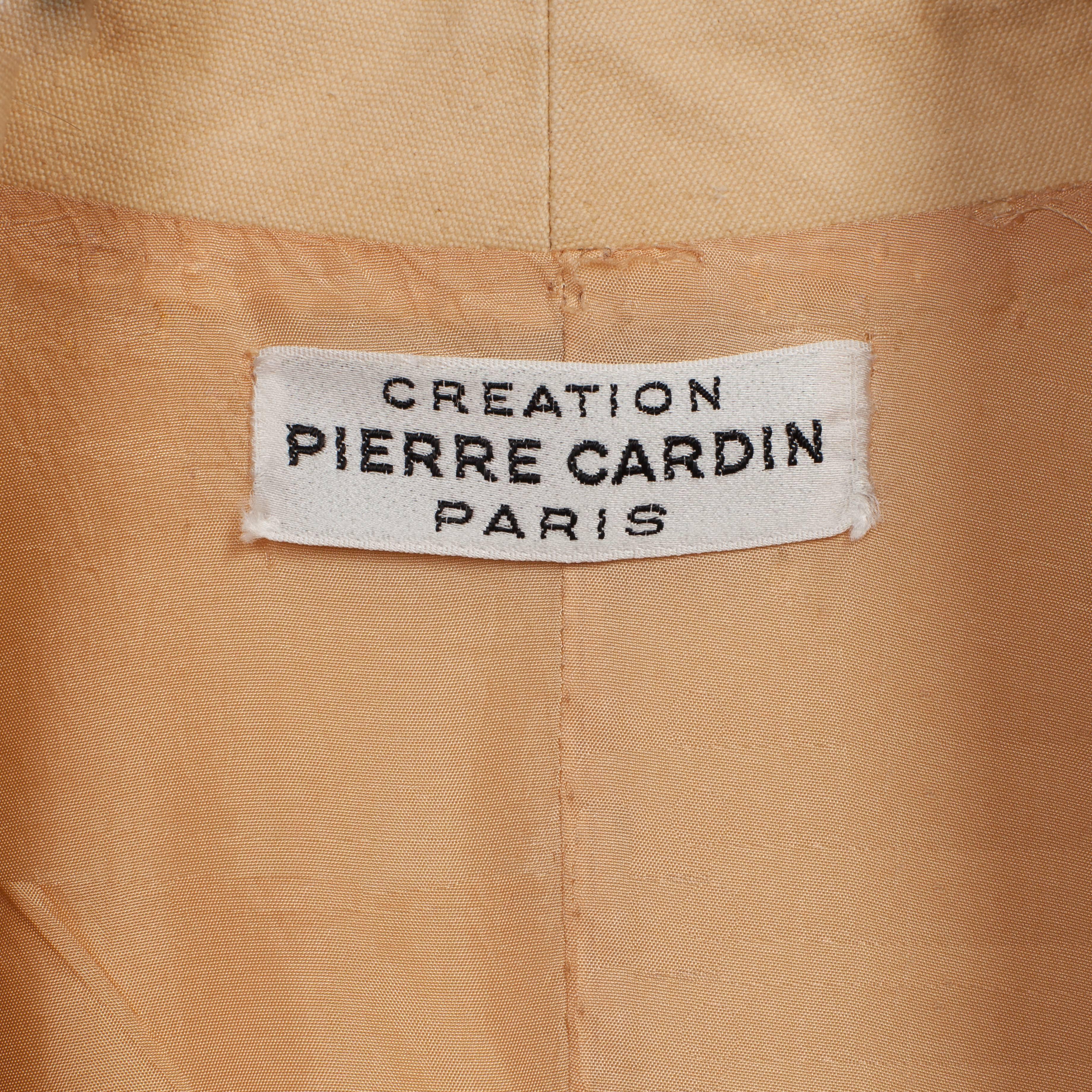 Pierre Cardin Mantel mit runden Taschen aus dem Weltraumzeitalter der 1960er Jahre 4