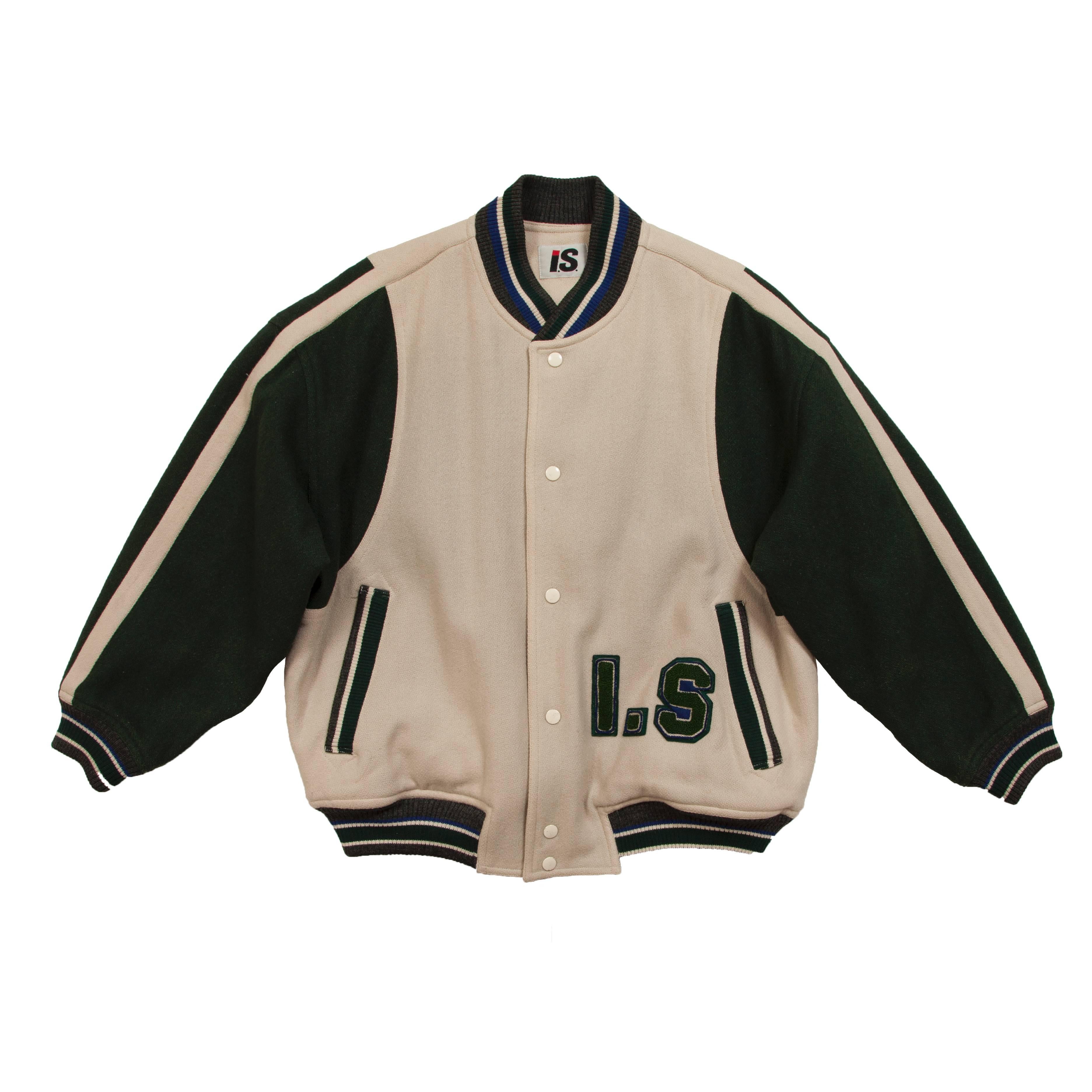 Issey Miyake Sports IS Bomber Stadium College-Jacke 1984 (Braun)