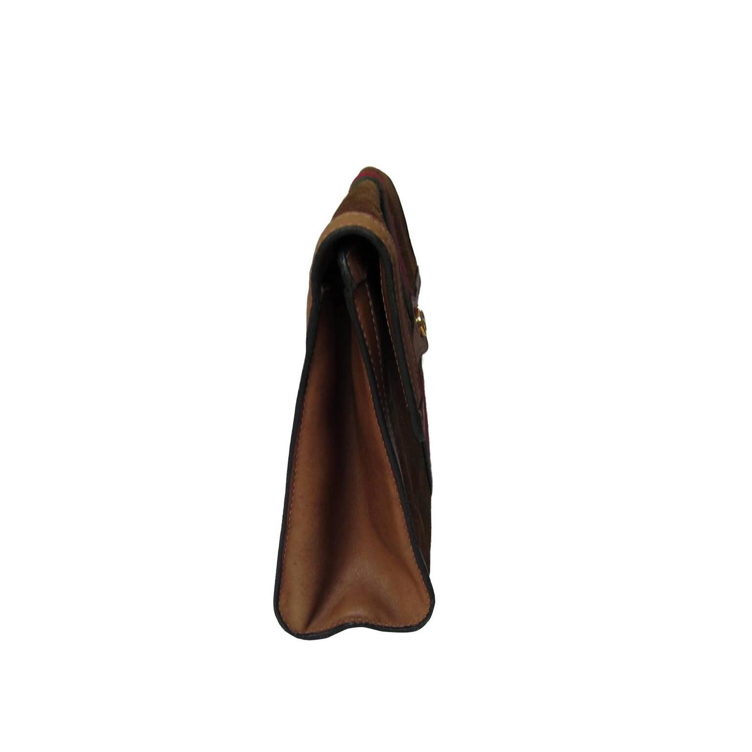 Gucci Classic Suede Clutch Bag 60s For Sale at 1stdibs