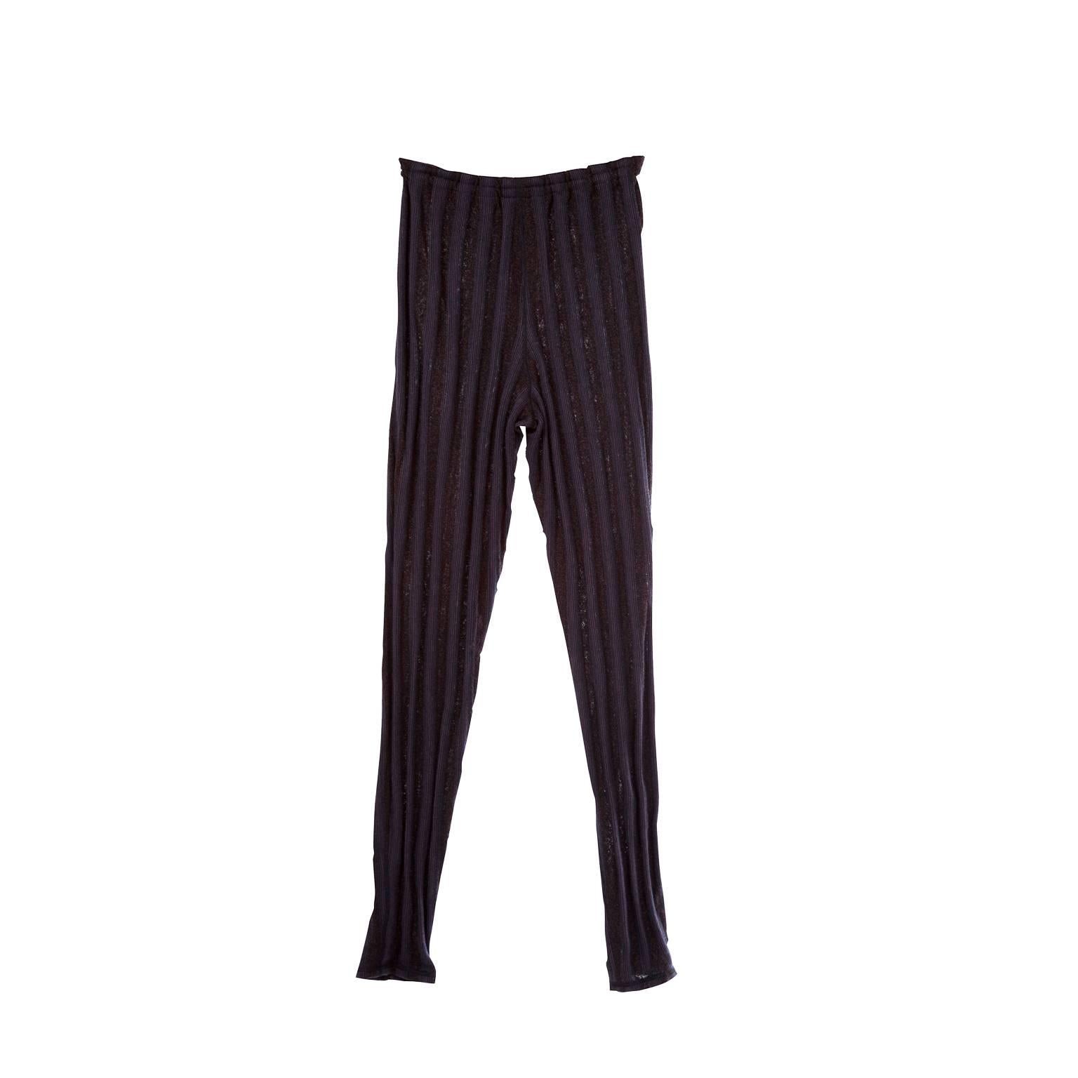 Issey Miyake Draping Woven Legging Skirt Set 1980s In Excellent Condition In Berlin, DE
