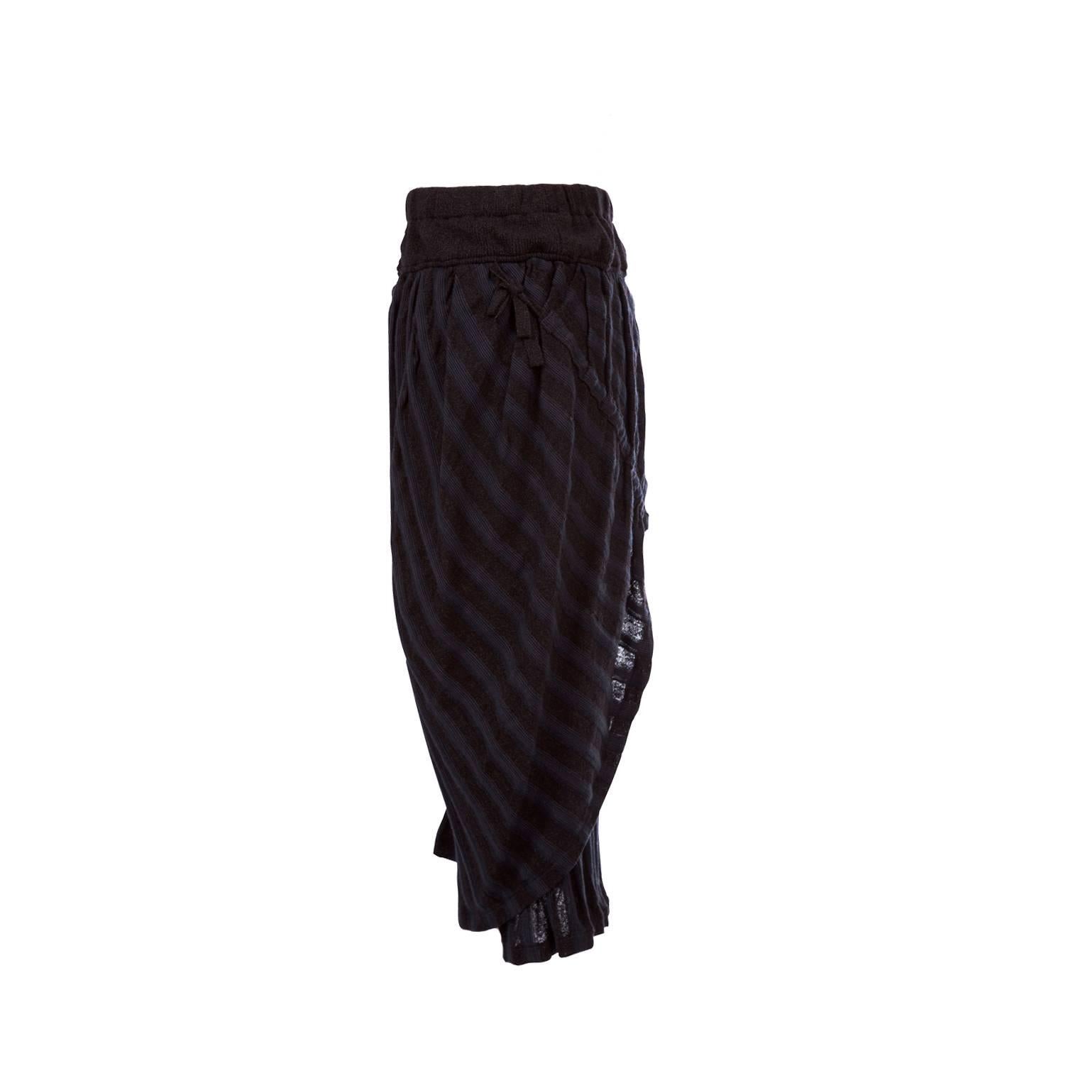 Women's Issey Miyake Draping Woven Legging Skirt Set 1980s