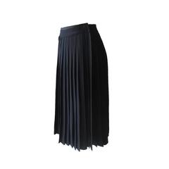 Yves Saint Laurent Black Pleated Skirt 1970s