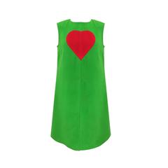 Yves Saint Laurent Bicolour Red Heart Dress 1980s