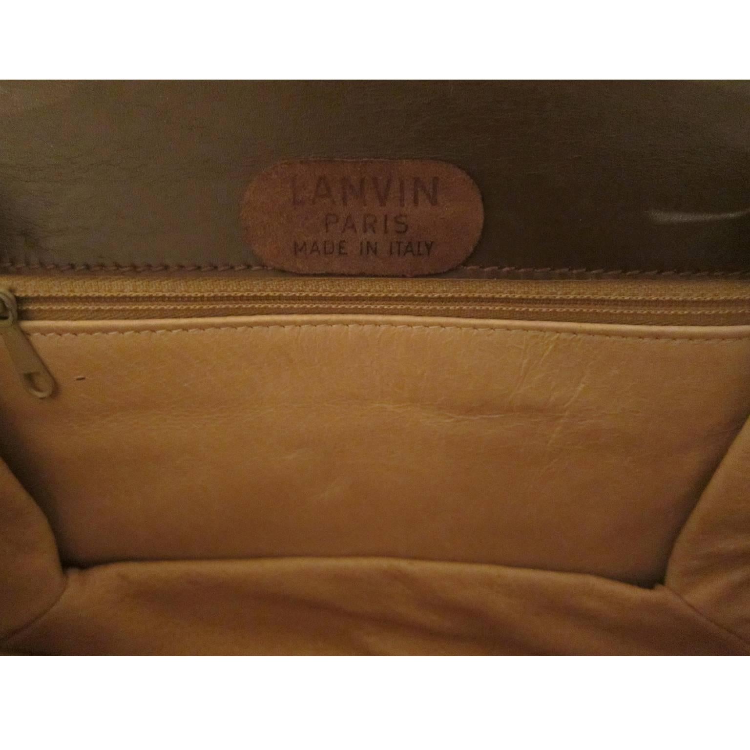 Women's Lanvin Pink Marron Suede Shoulder Box Bag 70s