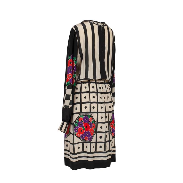 Chloe Silk Dress Karl Lagerfeld 1970s at 1stDibs | chloe dress