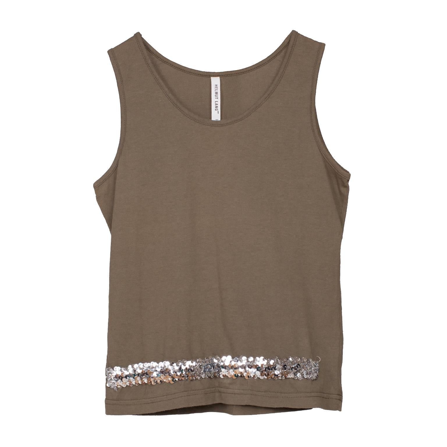 Helmut Lang Débardeur kaki S/S 1997 Prototype en vente