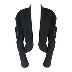 Yohji Yamamoto Black Bomber Jacket Detail 6