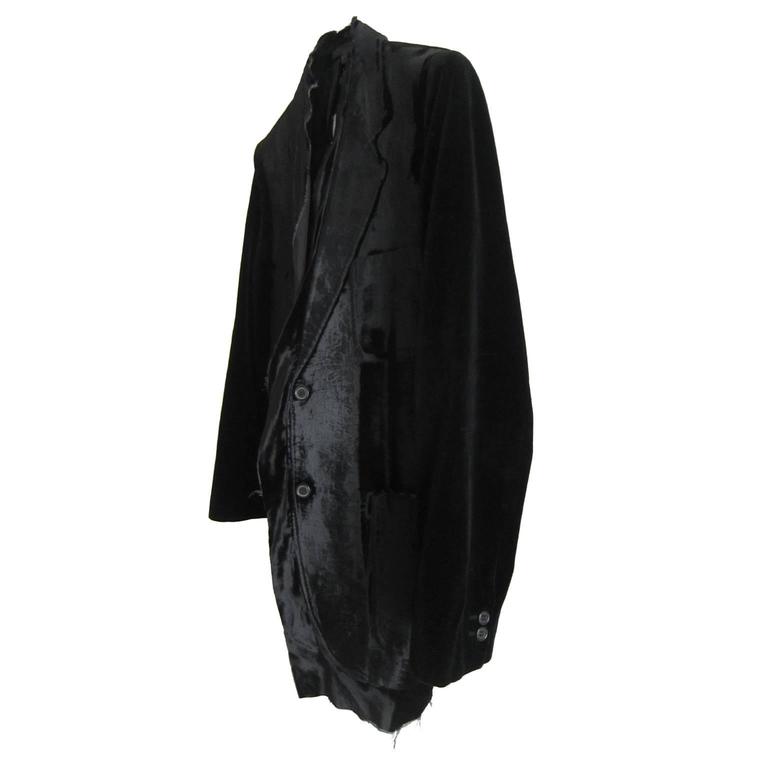 Martin Margiela Artisanal Black Velvet Jacket A/W 2001 at 1stDibs