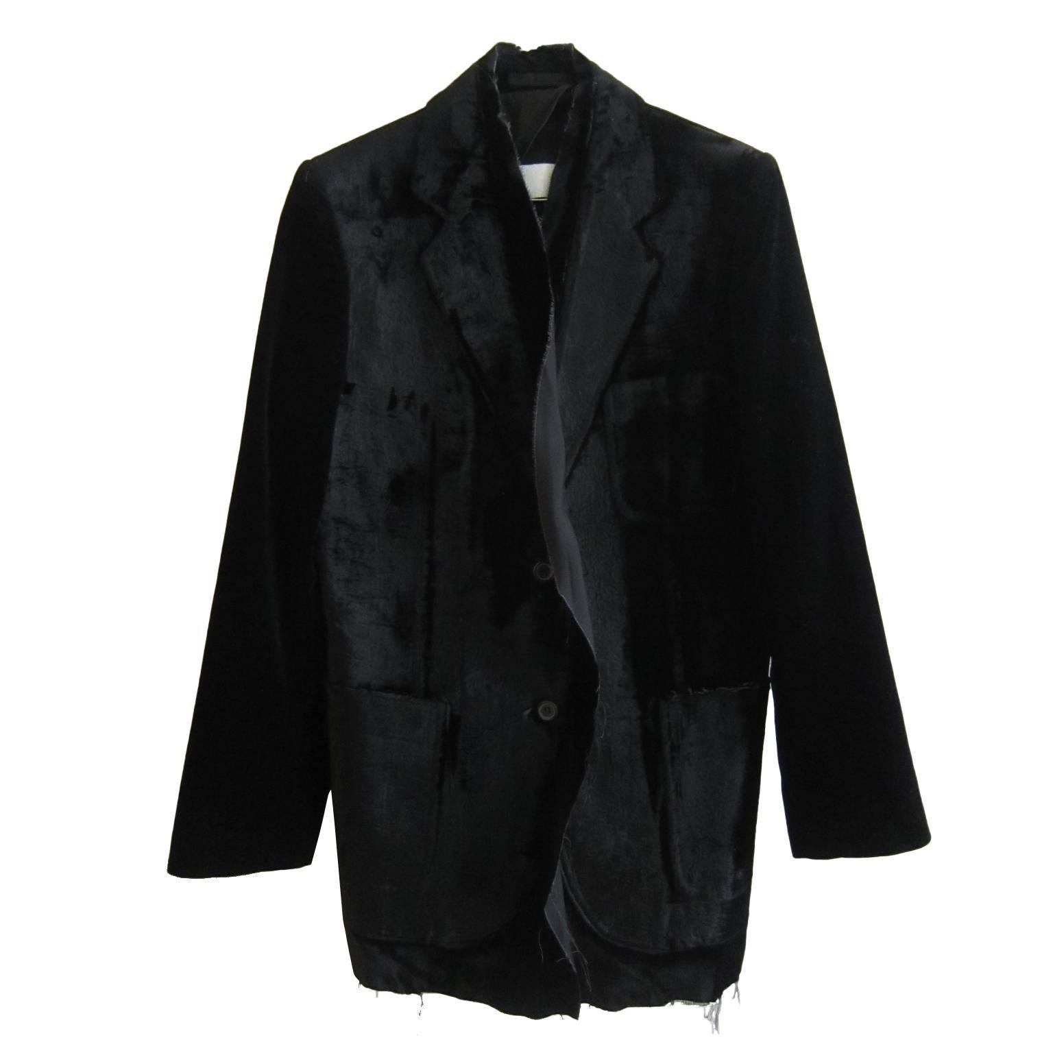 Martin Margiela Artisanal Black Velvet Jacket A/W 2001