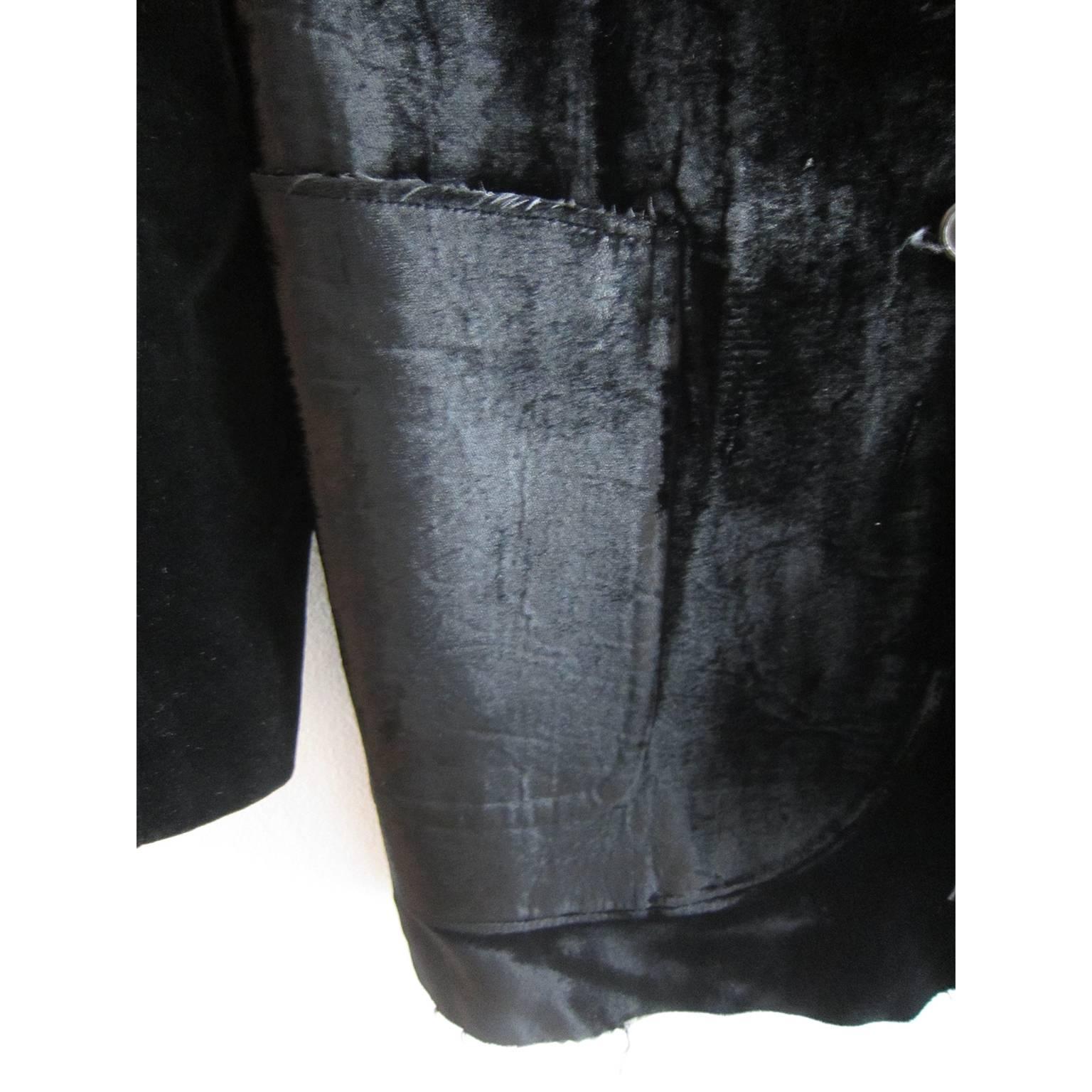 Martin Margiela Artisanal Black Velvet Jacket A/W 2001 1