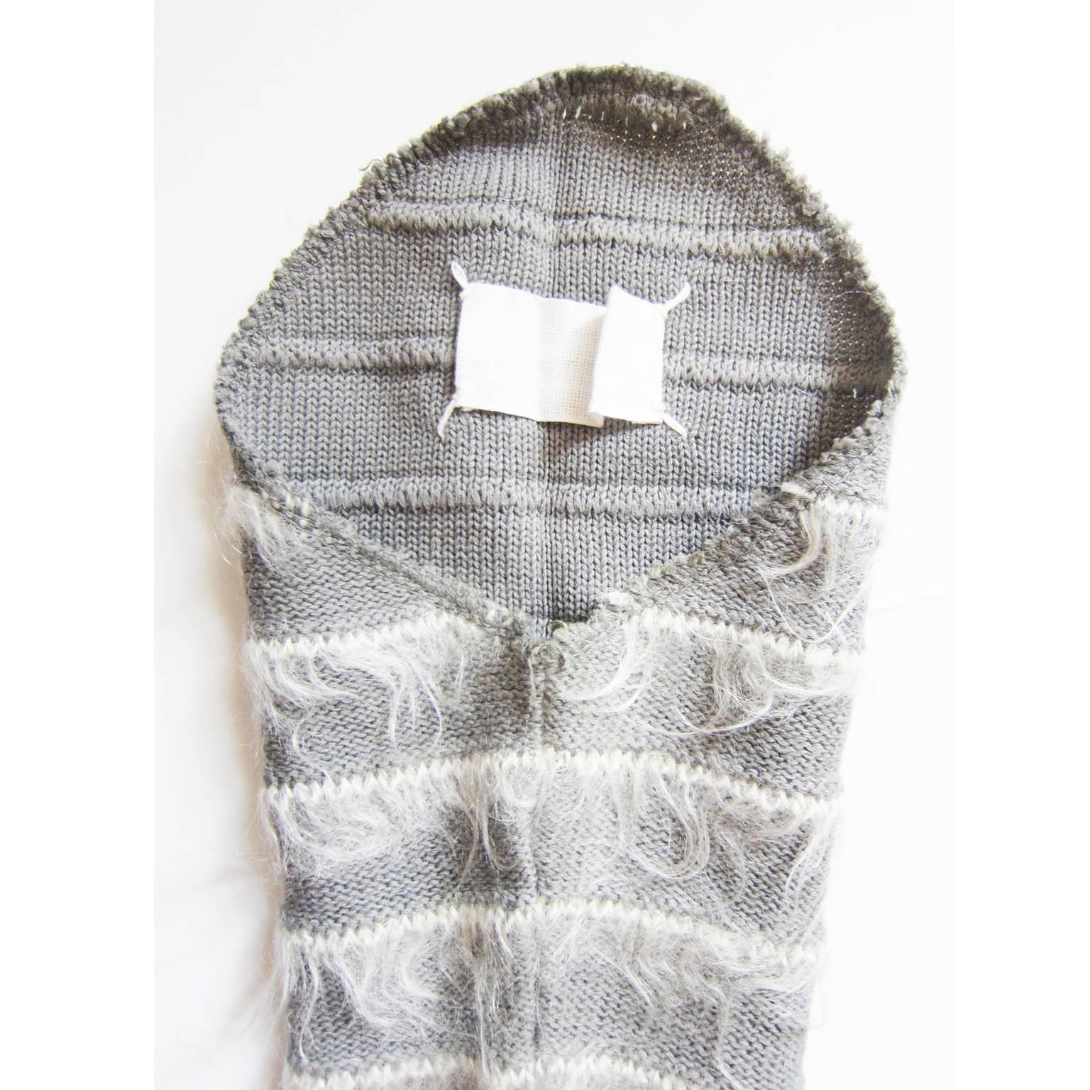 Gray Martin Margiela Grey Knit Mohair Sleeves For Sale