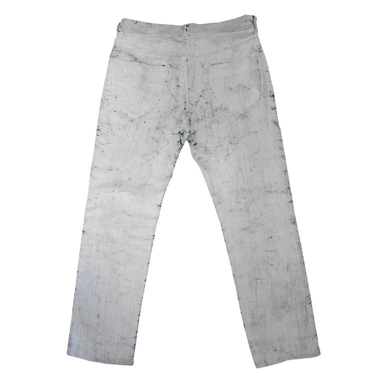 Martin Margiela Painted Denim White at 1stDibs | maison margiela painted  jeans, white painted jeans, painted on blue jeans