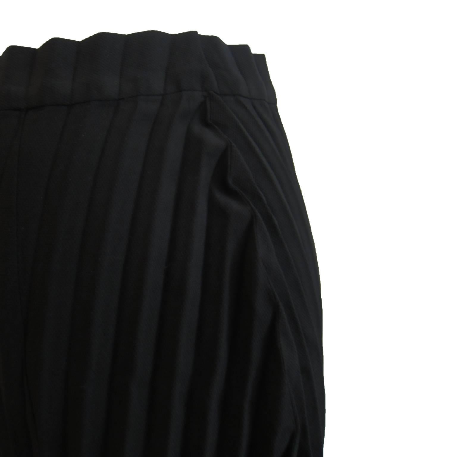 Issey Miyake Black Pleated Skirt  1