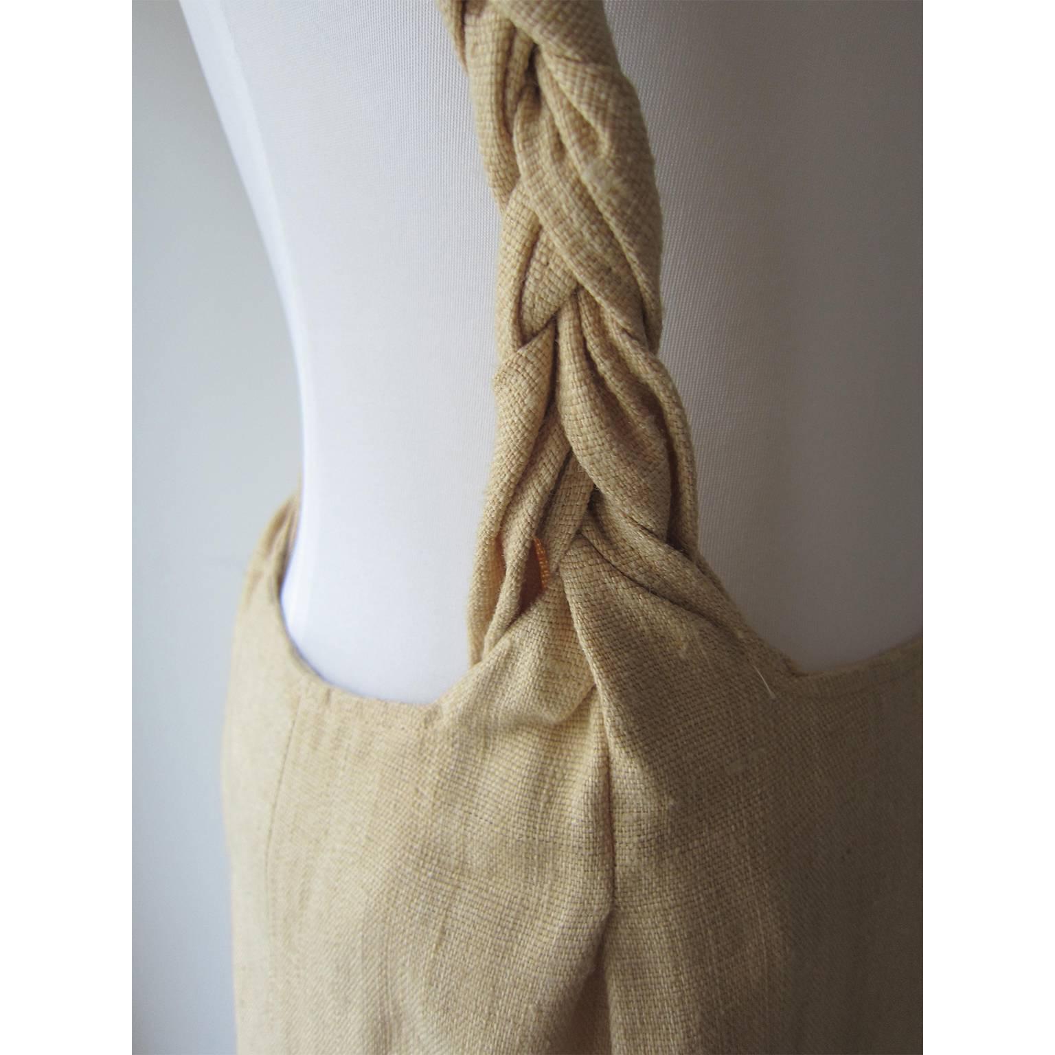 Comme des Garcons Tricot Beige Silk Ensemble AD1991 For Sale 2