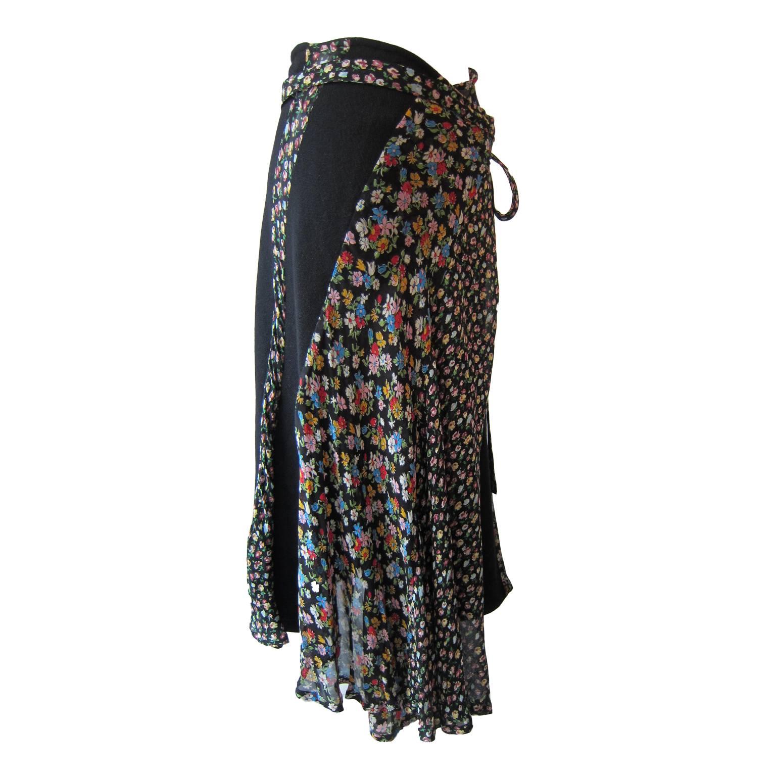 Comme des Garcons tricot Flower Diagonal Skirt AD2005 