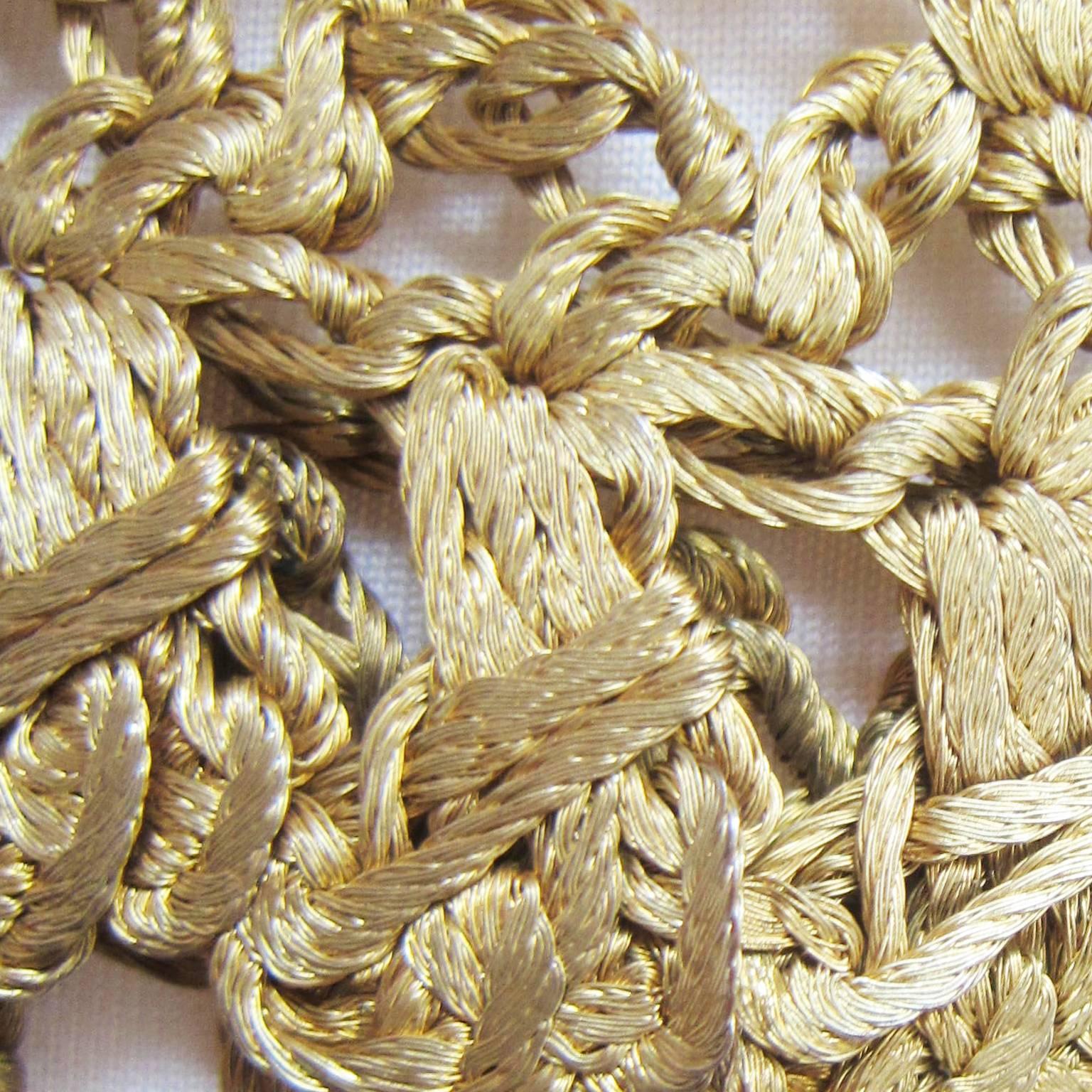 Golden Wire Crochet Belt 1960s 2