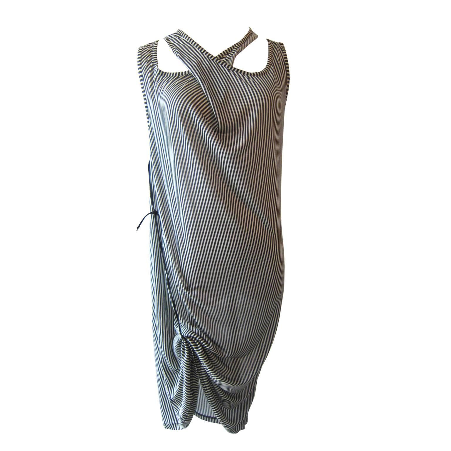 Gray Ann Demeulemeester Asymmetric Tank Dress SS 2008 For Sale