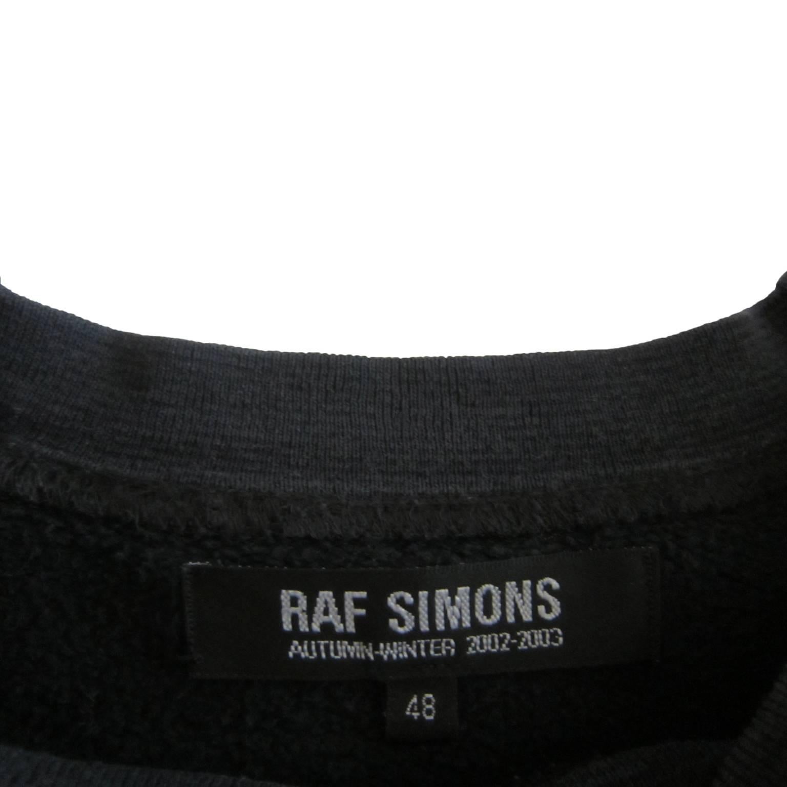 Raf Simons Grey Sweatshirt Virginia Creeper Collection AW 2002 In Excellent Condition In Berlin, DE