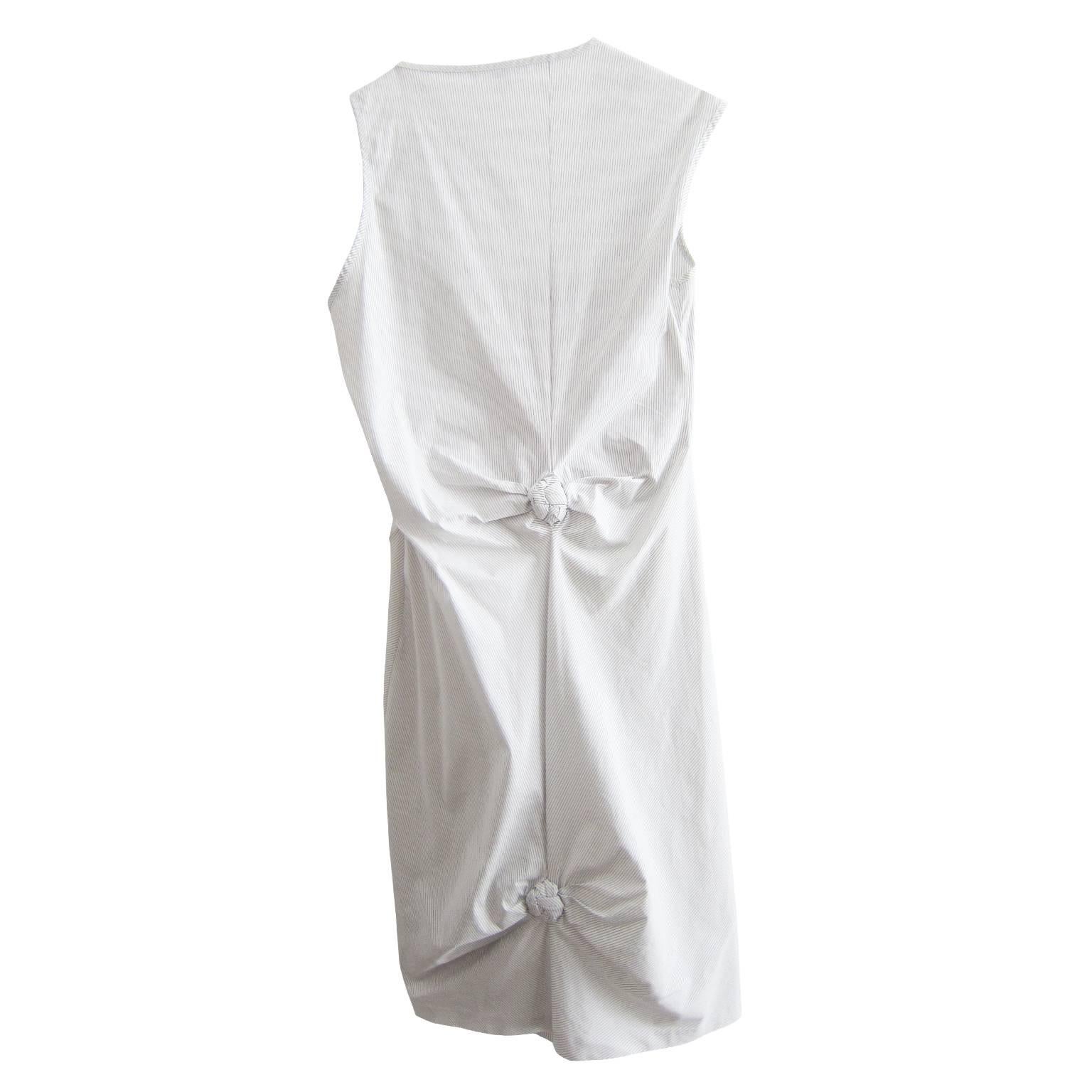 Gris Helmut Lang - Robe à nœuds d'archives, printemps-été 2005 en vente