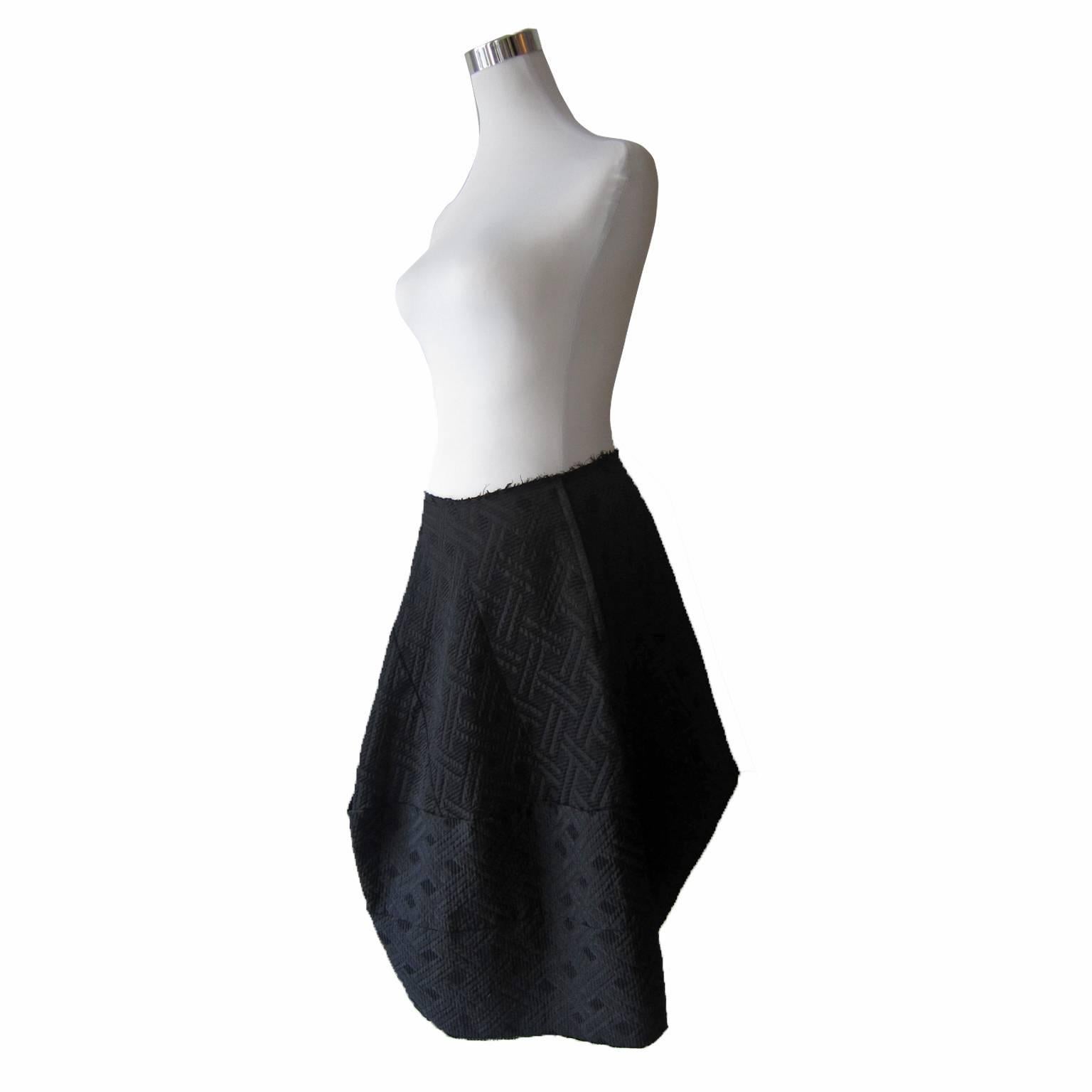 Comme des Garcons Mixed Fabric Black Skirt AD2006 1