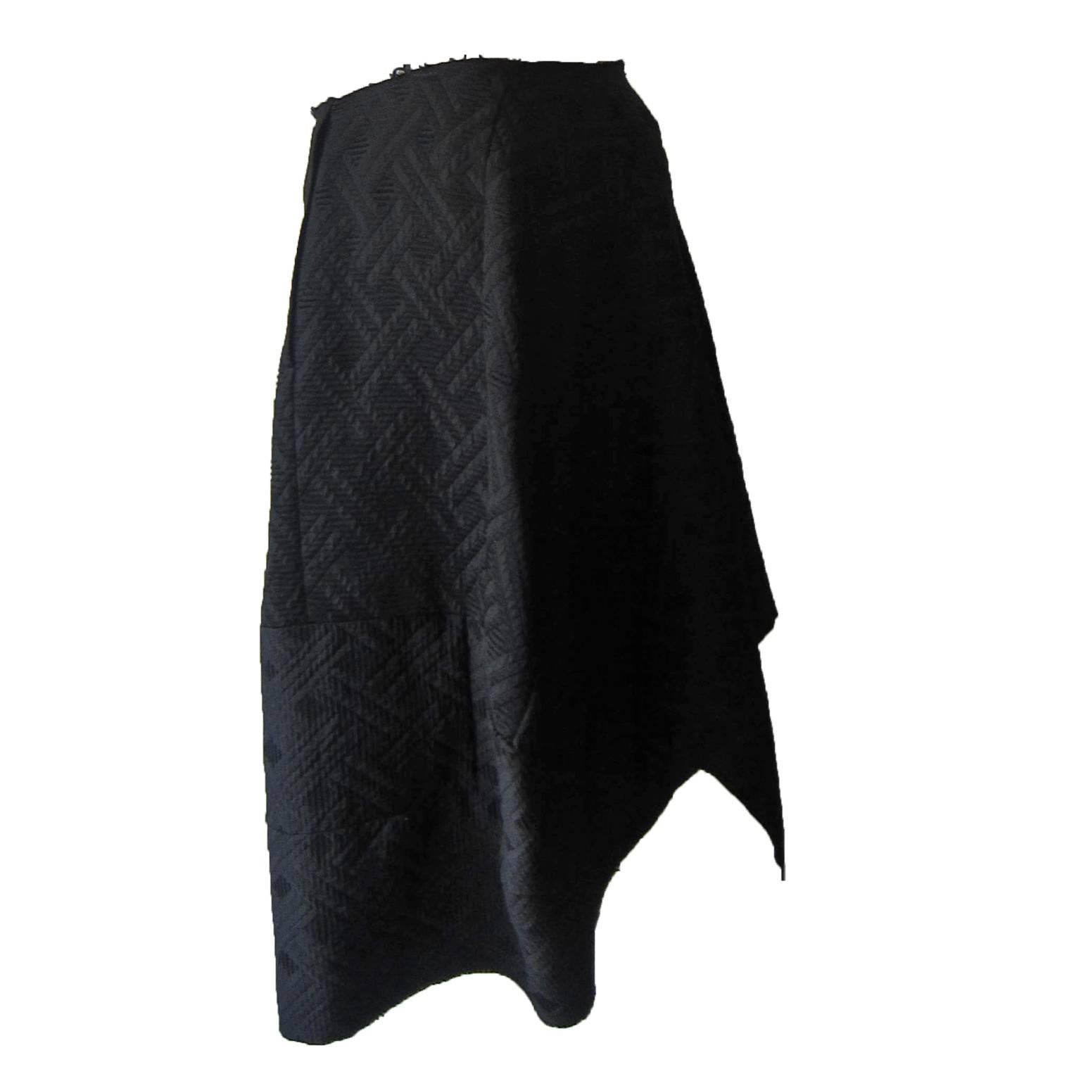 Comme des Garcons Mixed Fabric Black Skirt AD2006 In Excellent Condition In Berlin, DE