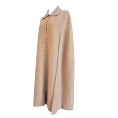 Mon Repos Beige Alpaca Cape Crochet Circa 60s 9