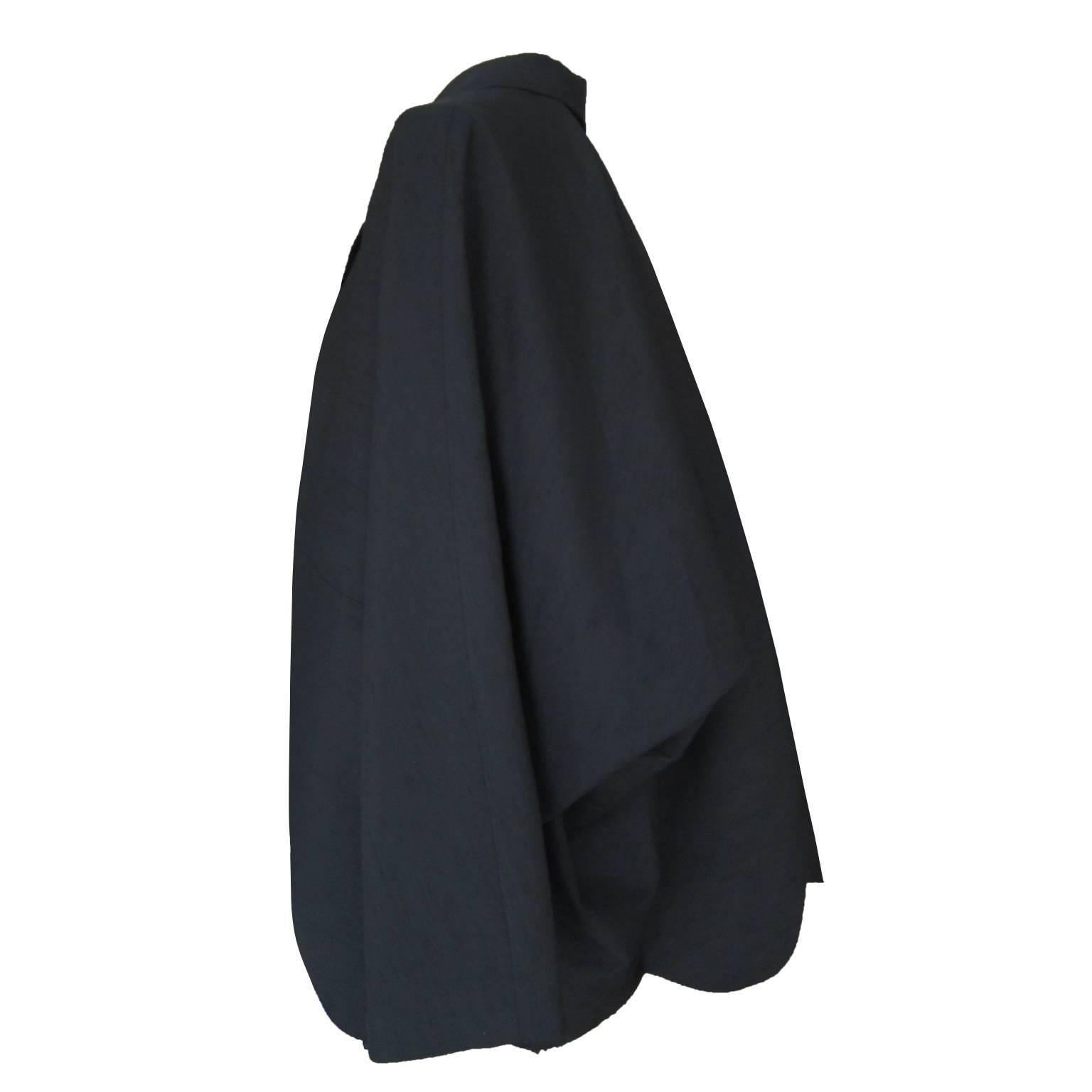Comme des Garcons Dolman Sleeve Black Coat 1980s For Sale at 1stDibs ...