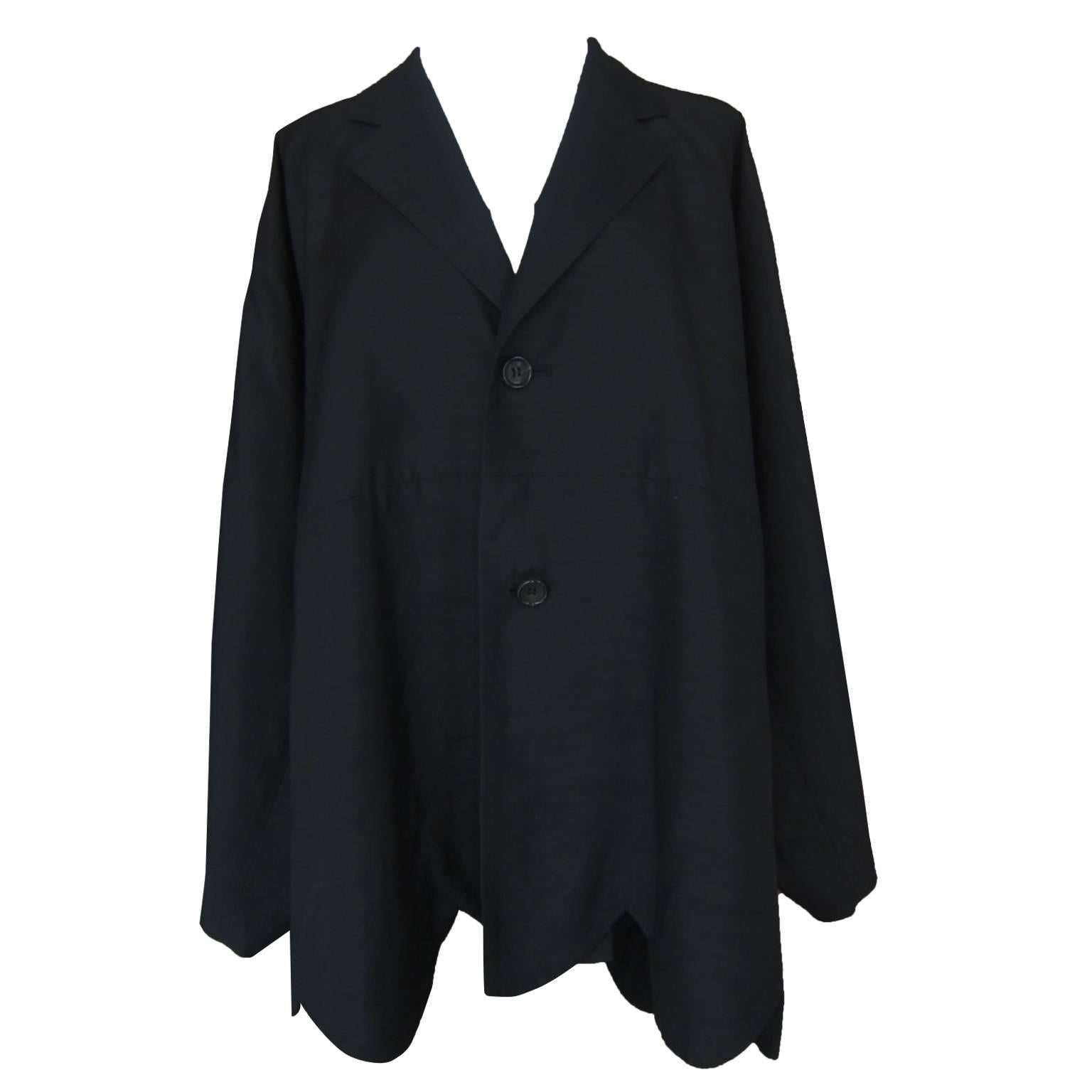 Comme des Garcons Dolman Sleeve Black Coat 1980s For Sale at 1stDibs ...