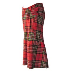 Comme des Garcons Junya Watanabe Red Tartan Skirt AD 2001