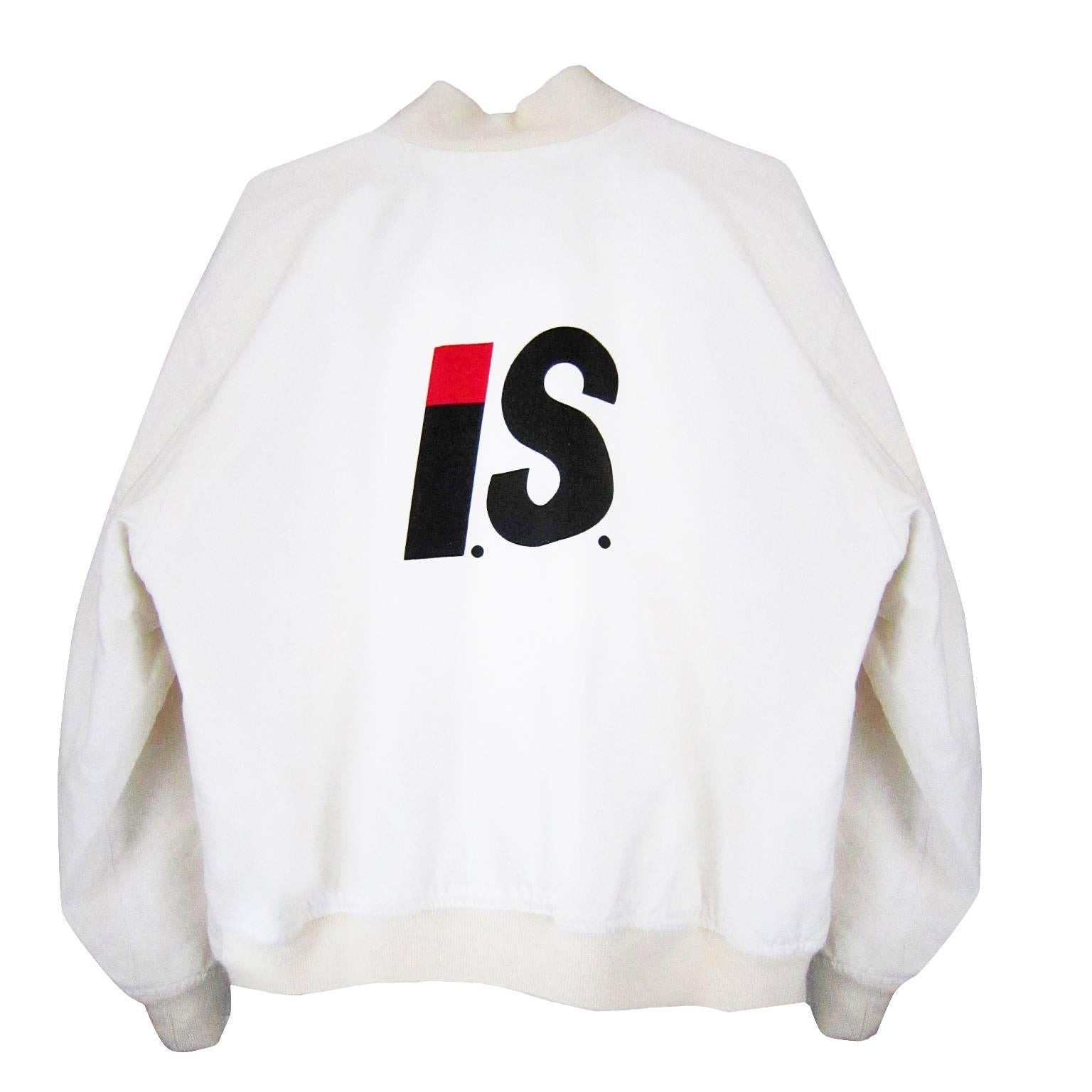 I.S. Issey Miyake Sport White Bomber Jacket 1980s at 1stDibs | issey ...