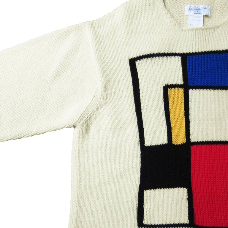 Modrian Jumper Yohji Yamamoto Mondrian Sweater 90s at 1stDibs | 90s sweaters, mondrian ...