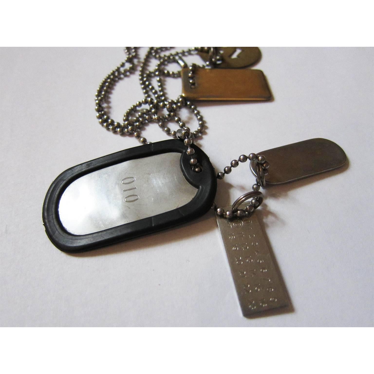 Martin Margiela artisanal dog tag chain necklace from circa 1994. 
One size.