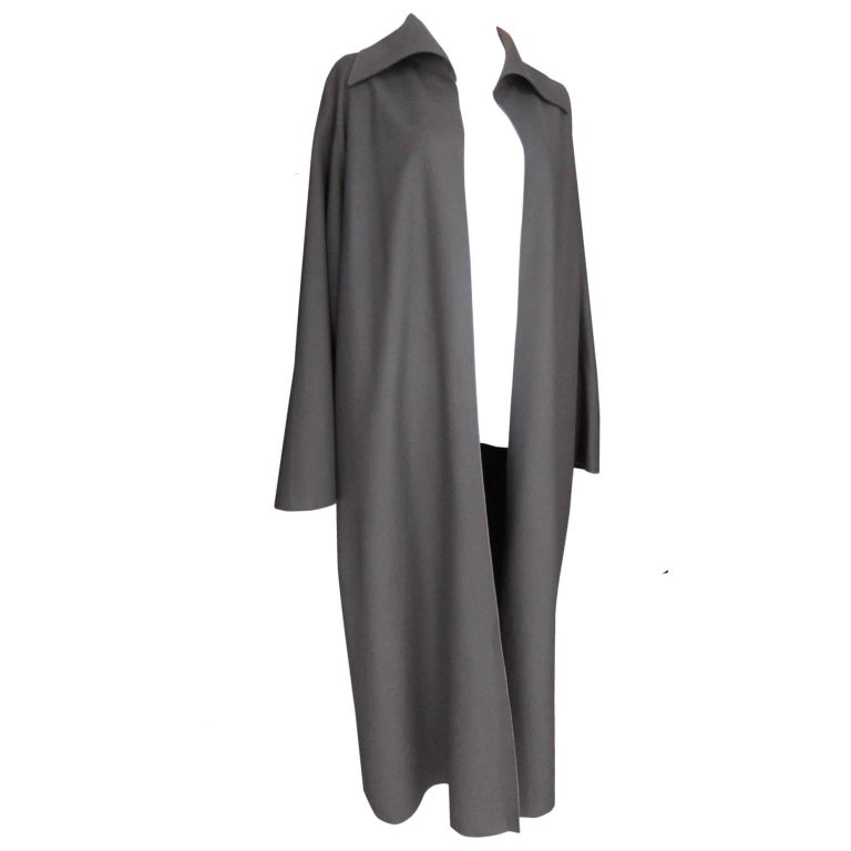 Chloe by Karl Lagerfeld Grey Light Coat Cardigan 1970s For Sale at 1stDibs