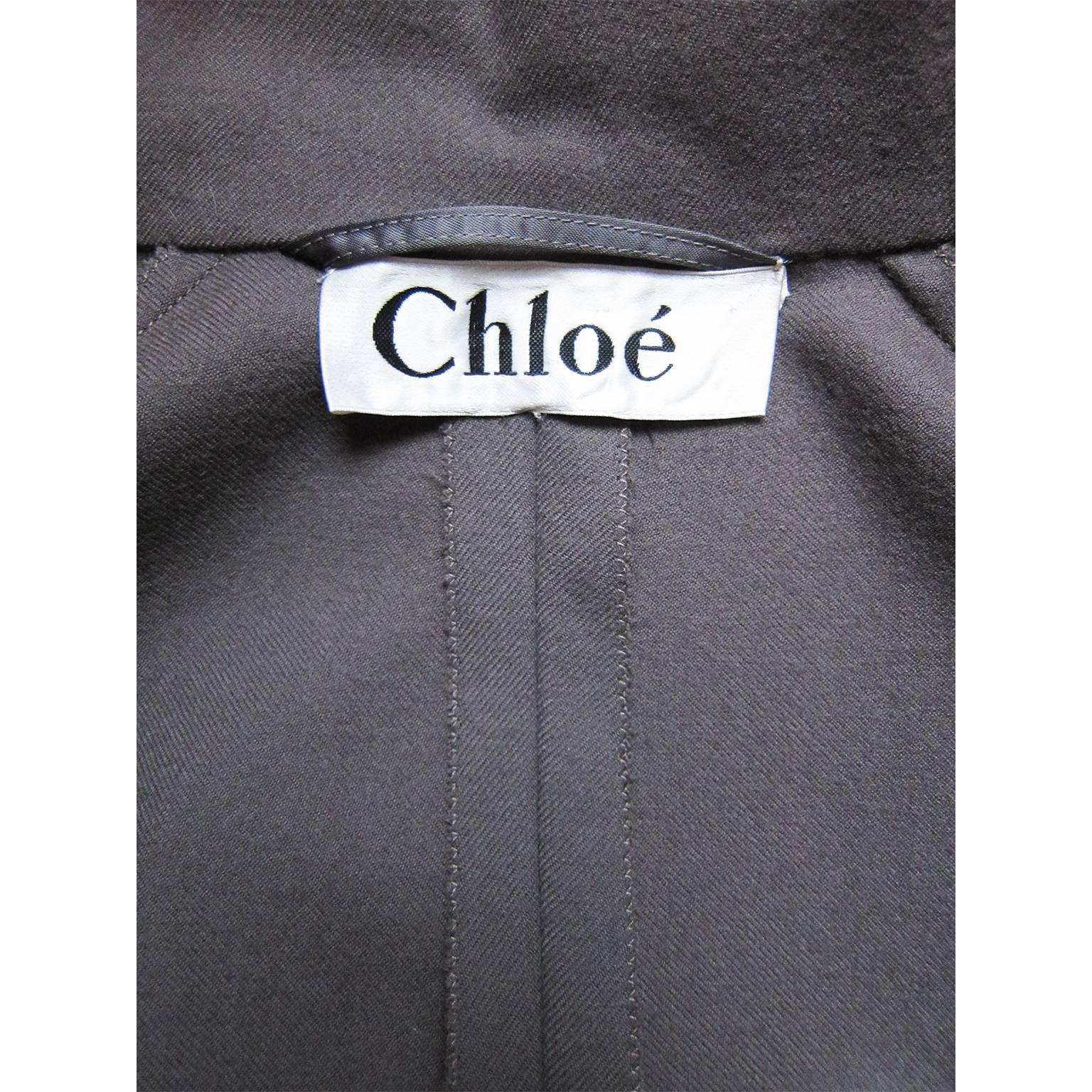 Chloe by Karl Lagerfeld Grey Light Coat Cardigan 1970s For Sale 2