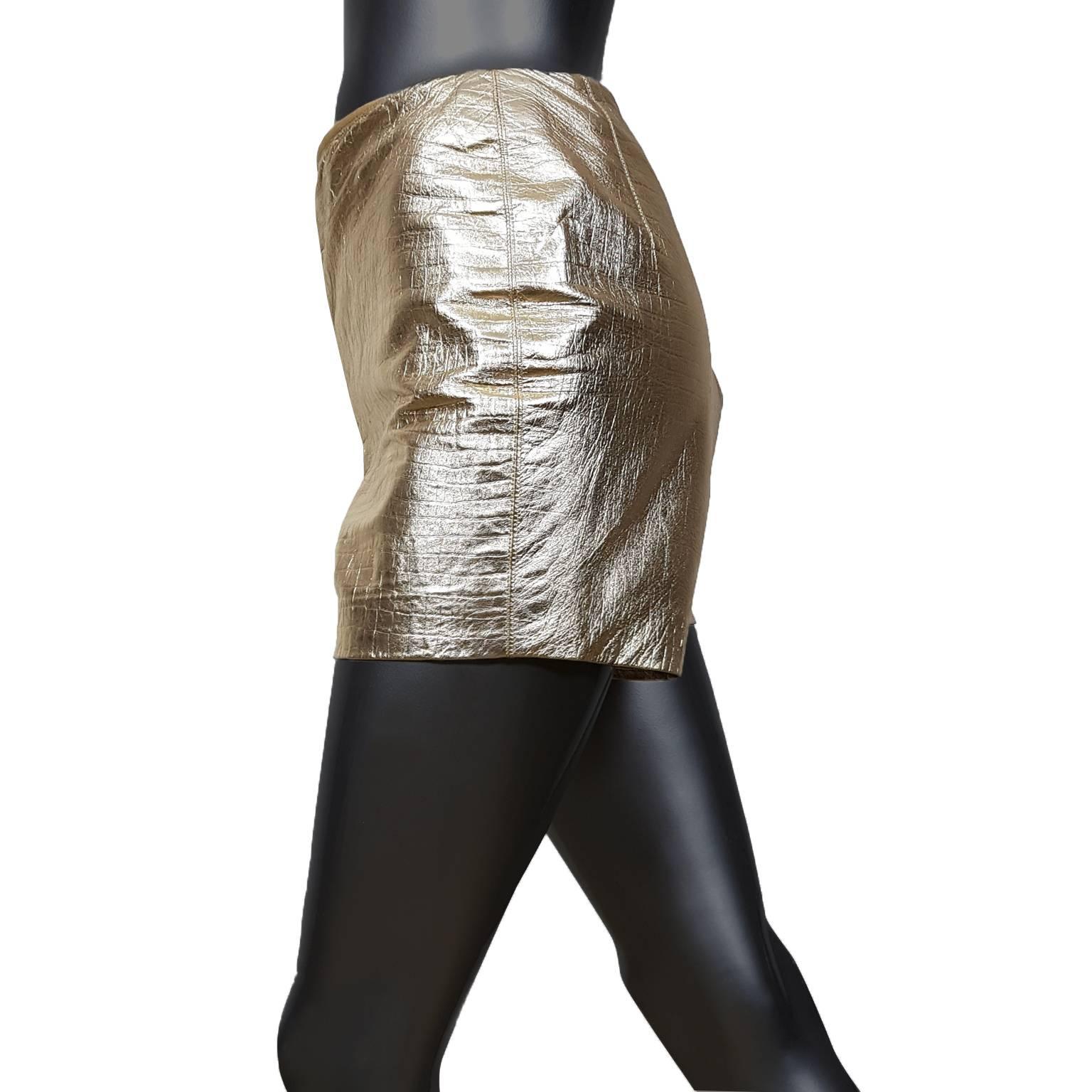 Gray Gianni Versace Couture Gold Shorts, 1994