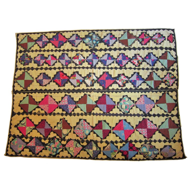 Antique Suzani Patchwork Orient Quilt Uzbekistan For Sale at 1stDibs