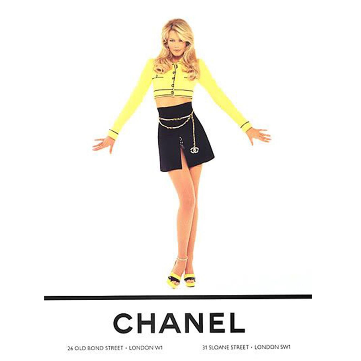 Women's Chanel Aurora Stone Chain Belt with CC Logo, S / S 1995