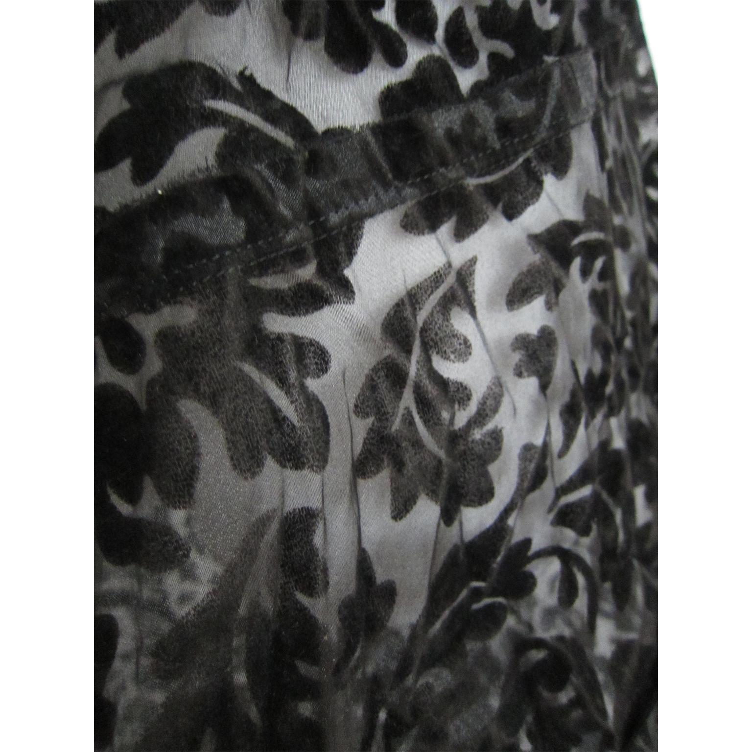 Comme des Garcons Spiral Black Floral Flare Skirt AD 2003 1