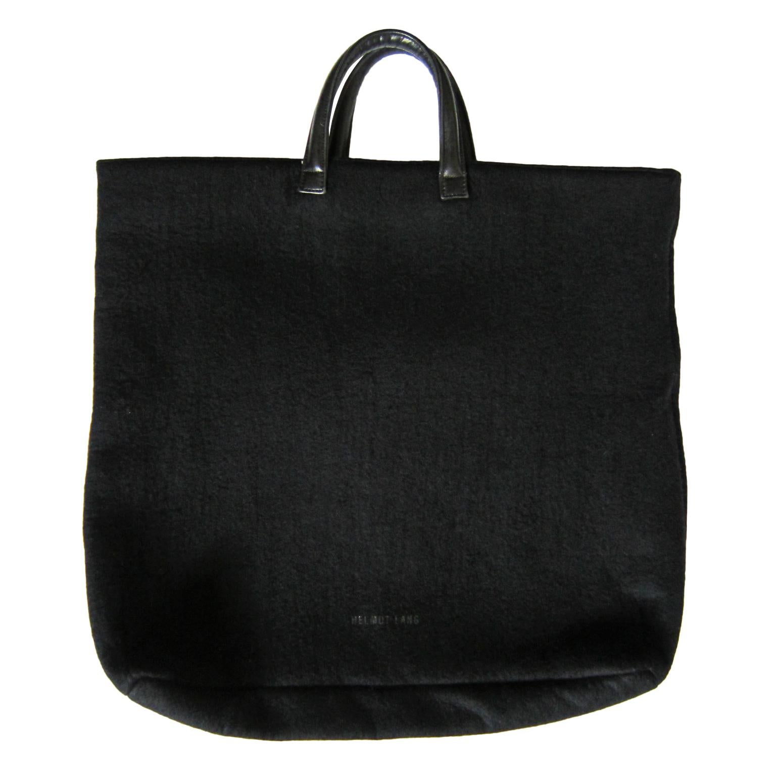 Helmut Lang Archive Tote Bag Black Felt  For Sale