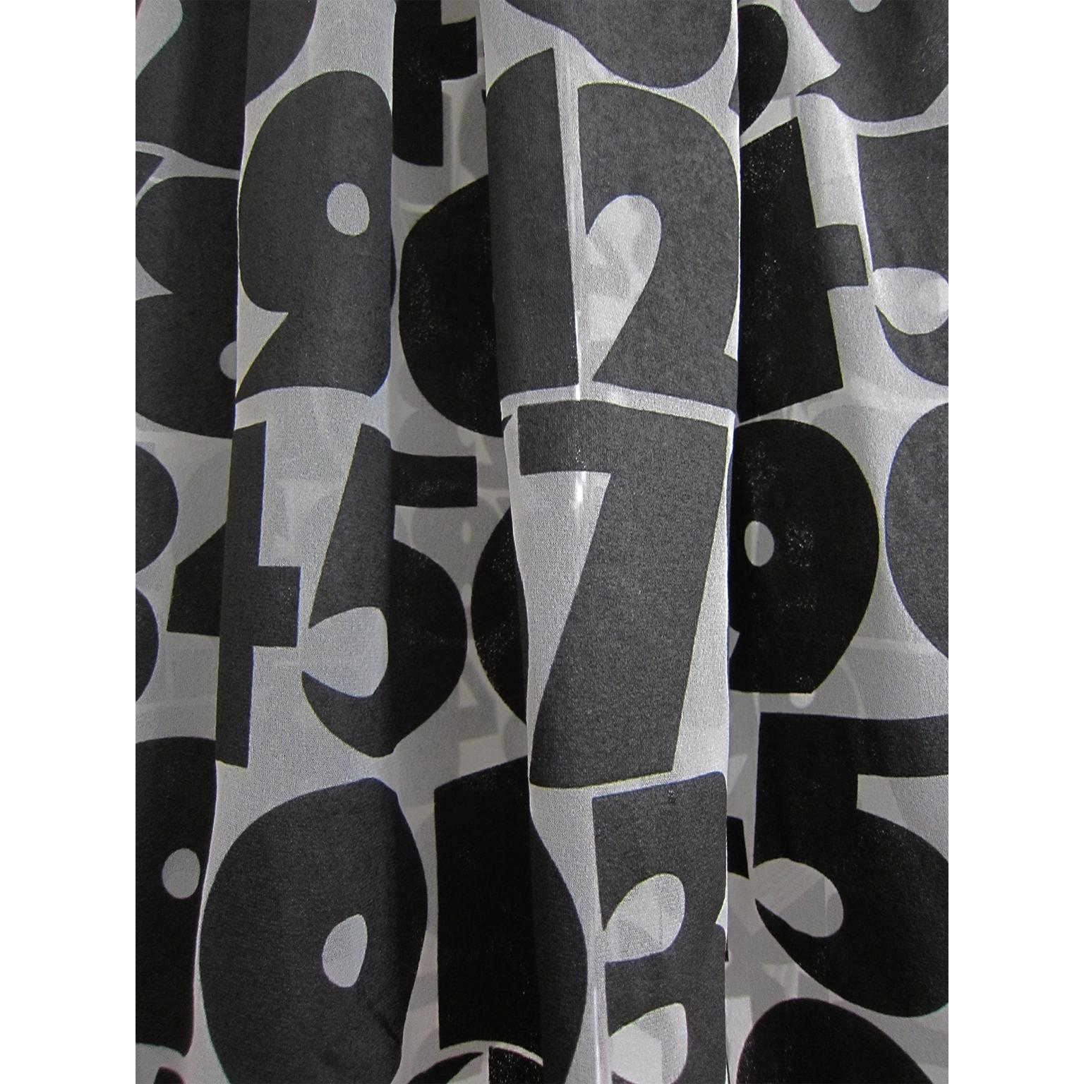 Women's Comme des Garcons Numbers Print Skirt AD 2001 