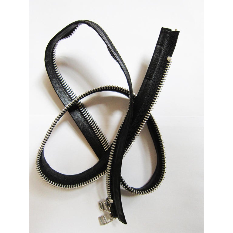 Helmut Lang Archive Zip Necklace Bondage Tie SS 2003 For Sale at 1stDibs