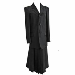 Comme des Garcons Square Shoulder Jacket Skirt Suits AD 1989