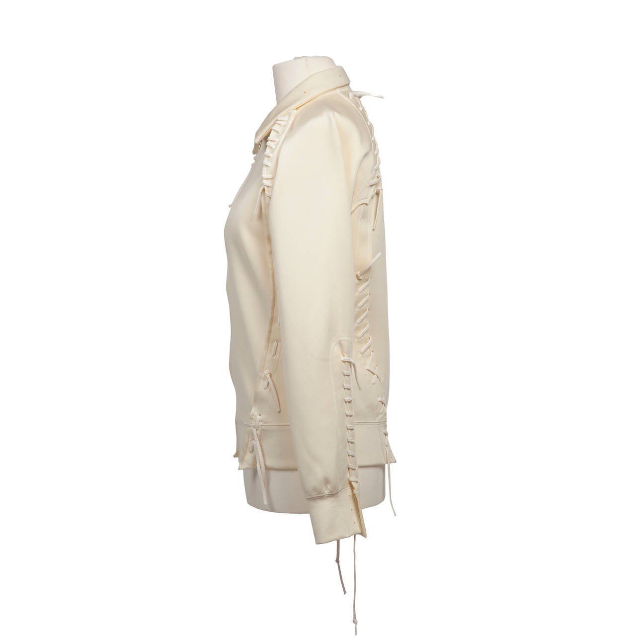 Beige Comme des Garcons Natural White Jacket AD2004
