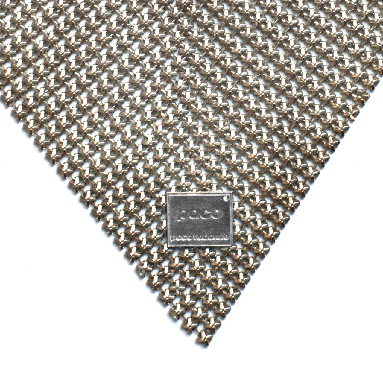 Paco Rabanne Draped Silver Mesh Metal Necklace For Sale at 1stDibs