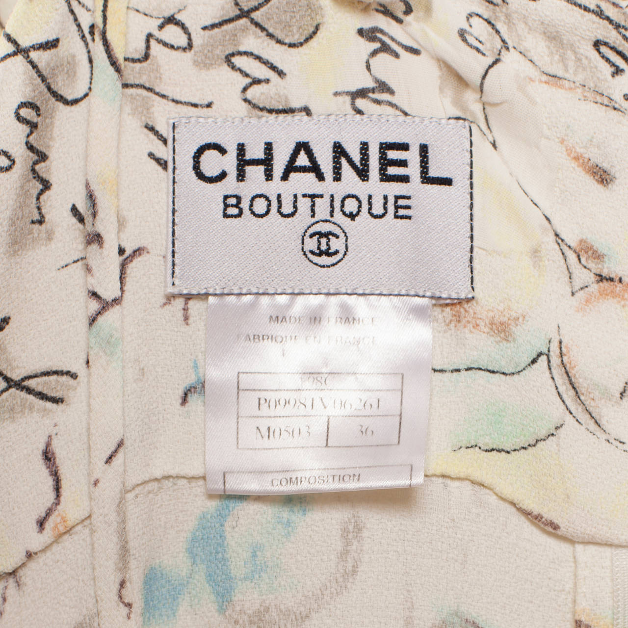 Chanel Pastel Camellia Print Mini Dress 6