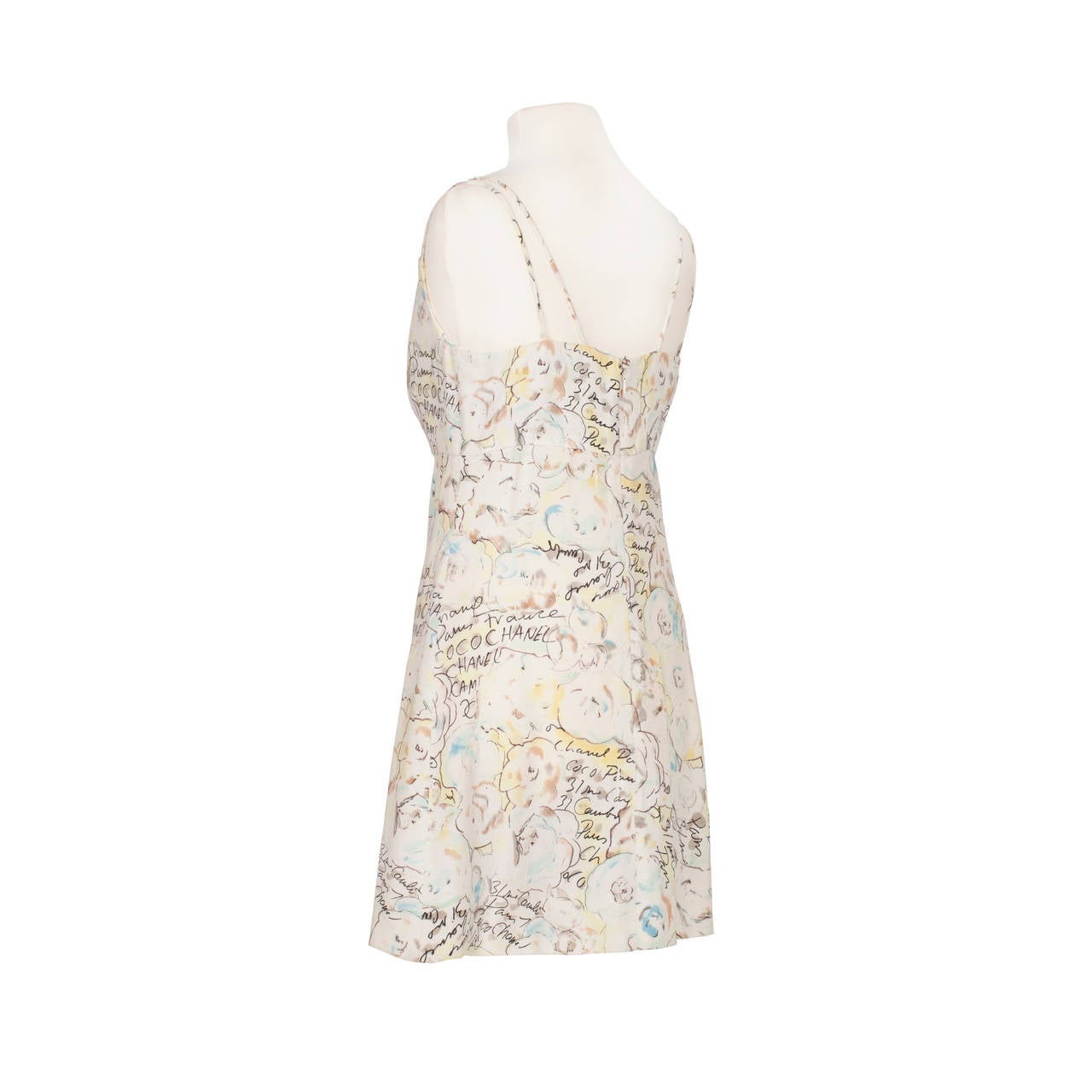 Chanel Pastel Camellia Print Mini Dress 3