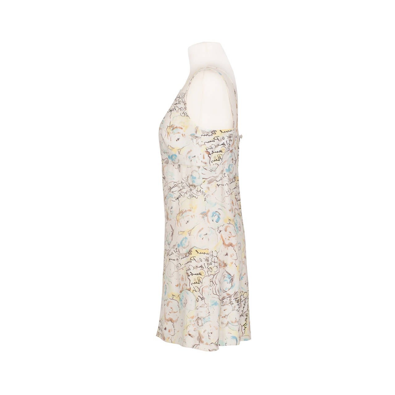 Chanel Pastel Camellia Print Mini Dress 2