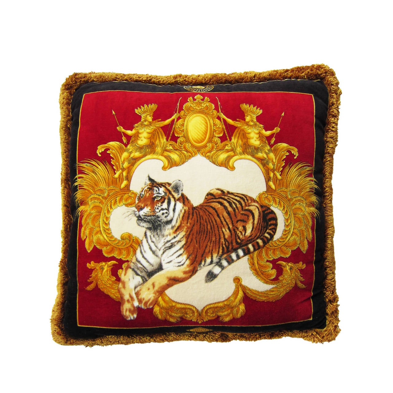 Atelier Versace Silk Vervet Pillow Medusa at 1stDibs