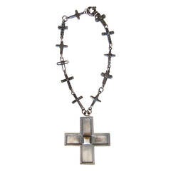 Gianni Versace Massive Cross Necklace 1990's 6