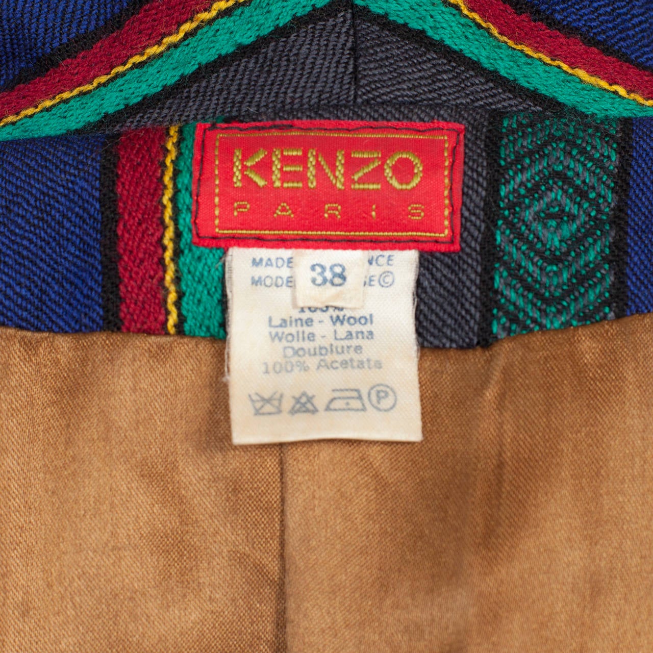 Women's Kenzo Ethnic Stripe Coat 1980's